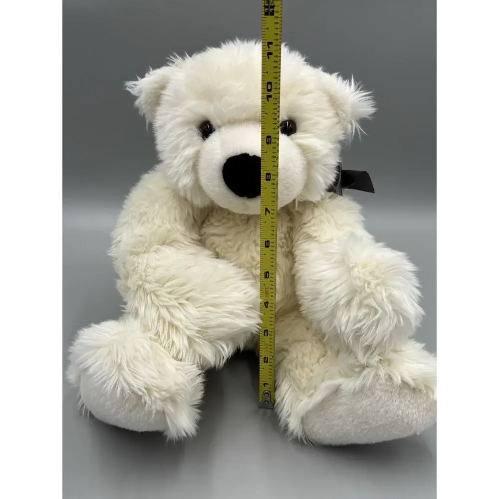 Gund White Polar Bear Plush‎ 11” Stuffed Animal W/ Ribbon Bow #4998